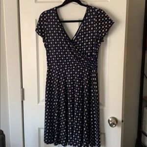 NWT - Kaileigh Blue Knit Faux Wrap Dress